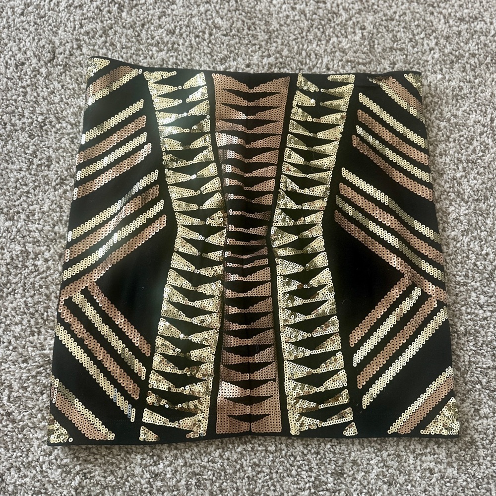 Black and Gold Sequin Skirt